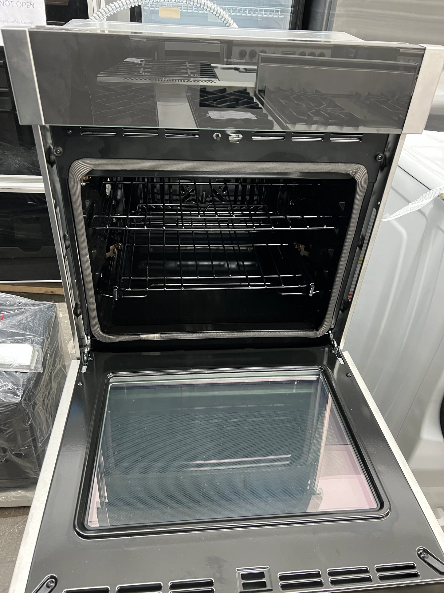 GE JKD5000SNSS 27 Inch Built In Convection Double Wall Oven 8.6 cu. ft. , WiFi, Self-Clean with Steam Clean Option, True European Convection, Stainless Steel , New Open Box, 369430