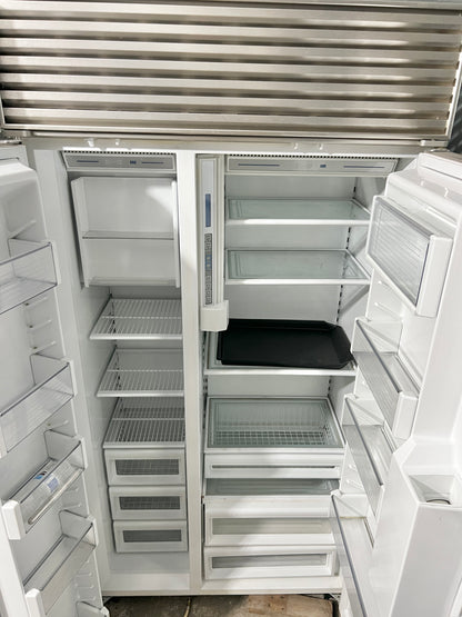 42 Inch Subzero 680S Side By Side Built In Refrigerator with Water Ice Dispenser , Counter Depth , Stainless Steel , 444355