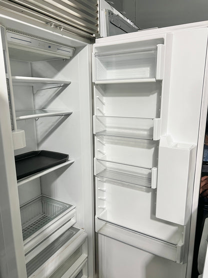 42 Inch Subzero 680S Side By Side Built In Refrigerator with Water Ice Dispenser , Counter Depth , Stainless Steel , 444355