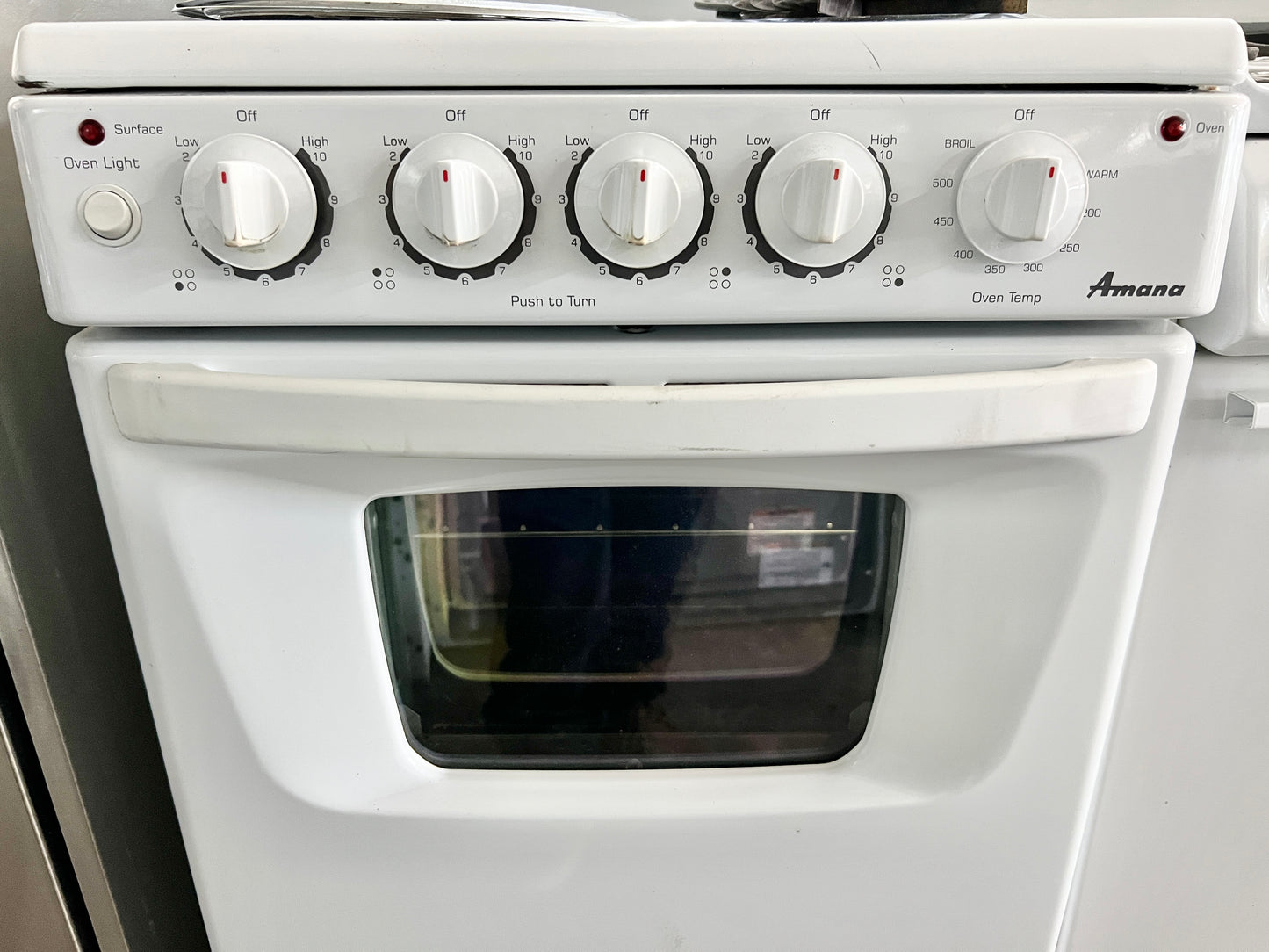 20 Inch Amana Electric Compact Range 4 Burner Coil Elements , Oven , White , Stove , 444298