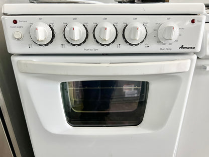 20 Inch Amana Electric Compact Range 4 Burner Coil Elements , Oven , White , Stove , 444298