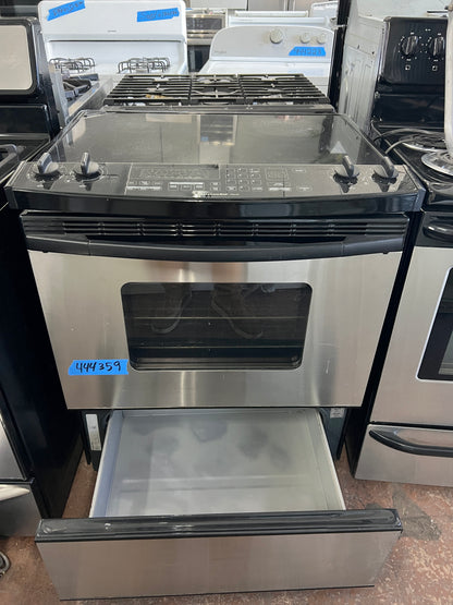 30 Inch KitchenAid KESC307HBS8 Slide Electric Glasstop Range Convection Oven , Stainless Steel , Convection Oven, 444359
