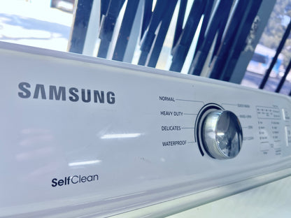 27 Inch Samsung  WA40J3000AW 4.0 cu. ft. Top Load Washer , 8 Wash Cycles, 700 RPM, Soft Close Lid, Diamond Drum Interior and Self Clean , 444328