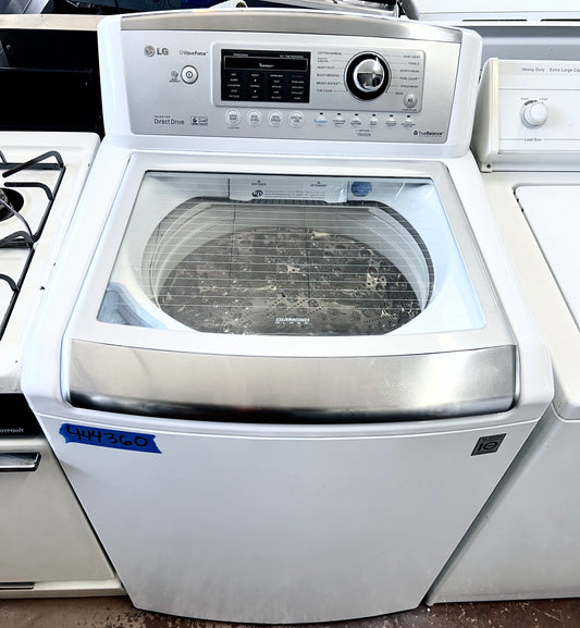 27 Inch LG Wave Series  WT5070CW Top Load Washer 4.7 cu. ft., 12 Wash Cycles, 1100 RPM, Direct Drive Motor LoDecibel Quiet Operation, White , 444360
