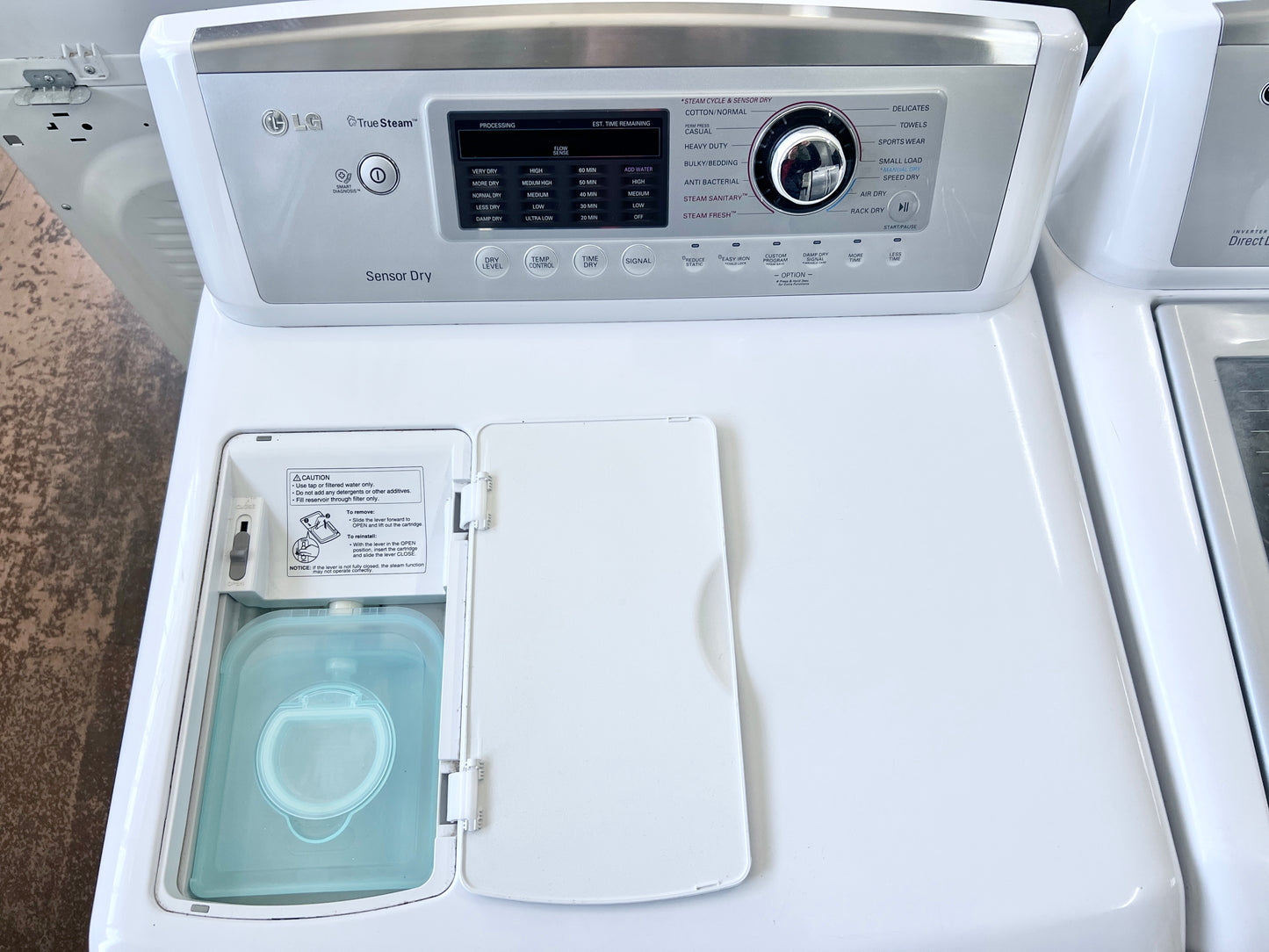 LG Top Load Washer and Electric Front Load Dryer Set , White ,DLEX5170W,WT5070CW 444360 and 444361