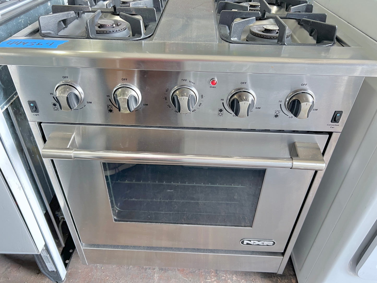 30 Inch NXR Residential Gas Range Commercial Grade , Heavy Duty Grates , 4 Burner , Convection Oven , Stainless Steel , 444364