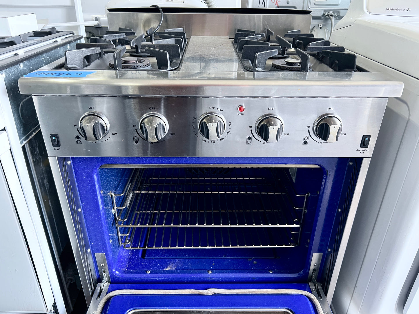 30 Inch NXR Residential Gas Range Commercial Grade , Heavy Duty Grates , 4 Burner , Convection Oven , Stainless Steel , 444364