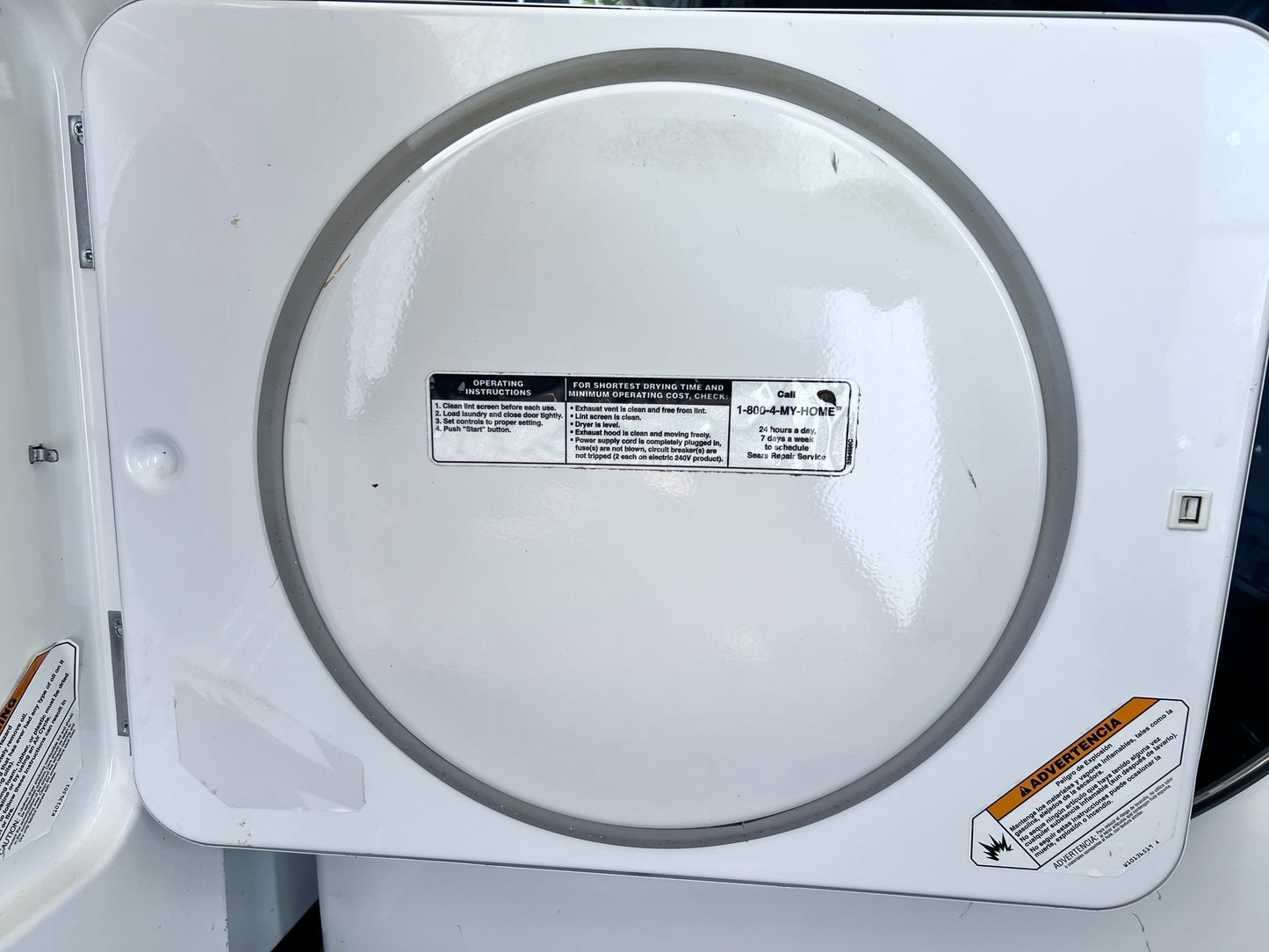 29 Inch Kenmore 300 Series 110.68322700 Electric Front Load Dryer , White 444366