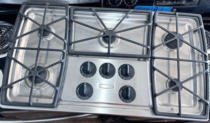 36 Inch Kitchenaid KGCS166GSS 5 Burner  Gas Cooktop ,, Stainless Steel , Electronic Ignition, 888709