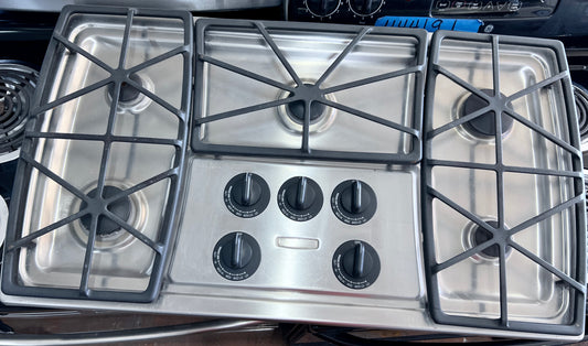 36 Inch Kitchenaid KGCS166GSS 5 Burner  Gas Cooktop ,, Stainless Steel , Electronic Ignition, 888709