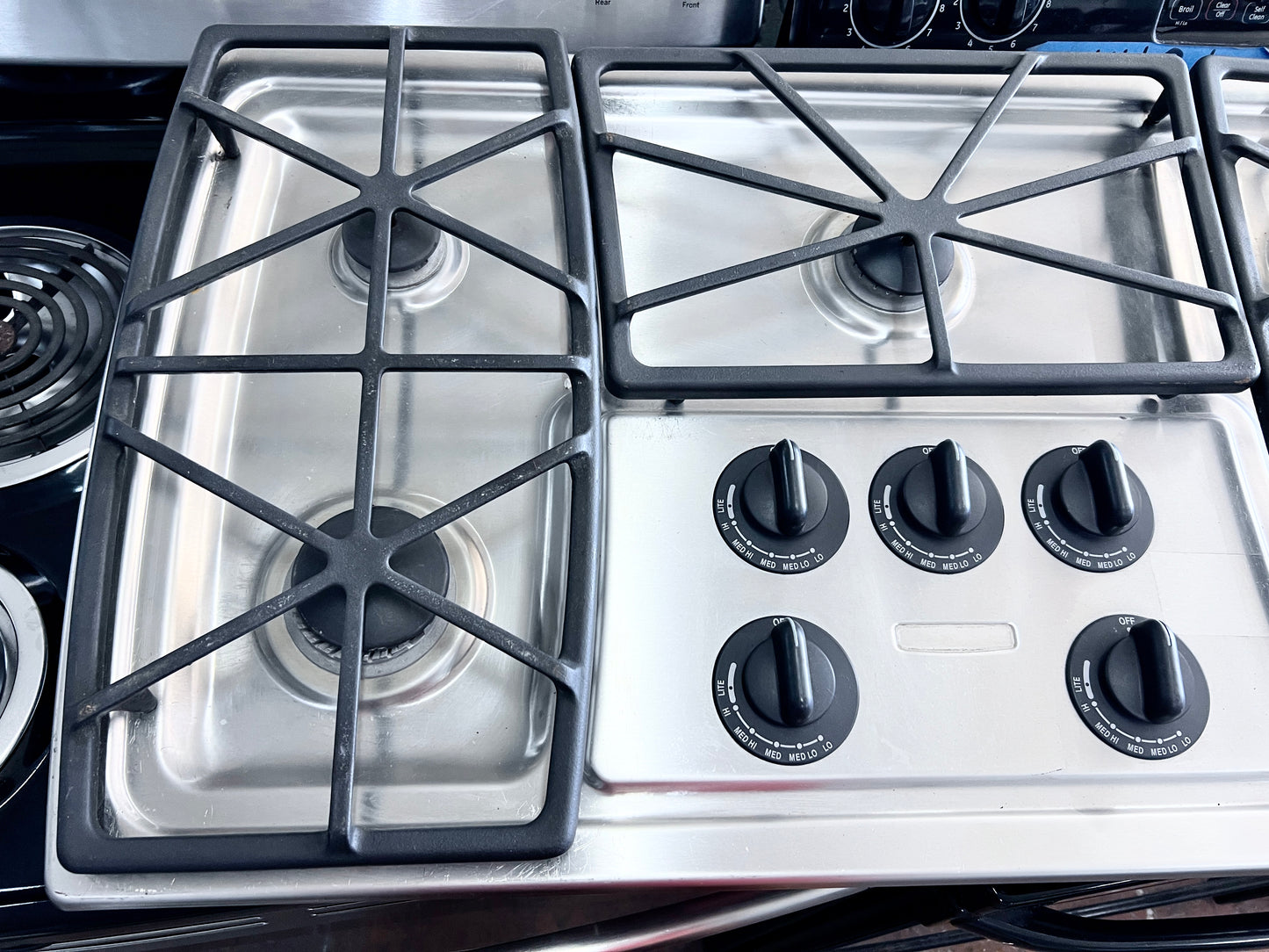 36 Inch Kitchenaid KGCS166GSS 5 Burner  Gas Cooktop ,, Stainless Steel , Electronic Ignition, 888709