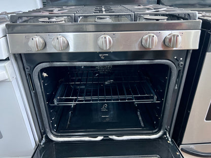 GE Profile  PGB940SEJSS 30 Inch Smart Gas Range 5 Burner, 5.6 cu. ft. Oven, Wi-Fi, Warming Drawer, Chef Connect, Convection, Tri-Ring Burner, Dual Oval Center Burner,  Steam Self-Clean, Star-K Certified Stainless Steel, Black Cooktop , 444383