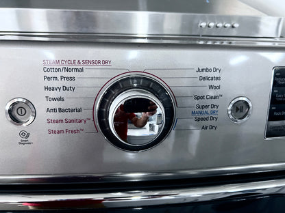 29 Inch LG Front Load 5.2 Cu Ft Washer & Electric Dryer 9.0 Cu Ft  Set In Graphite Steel DLEX8100V, WM8100HVA, 444274