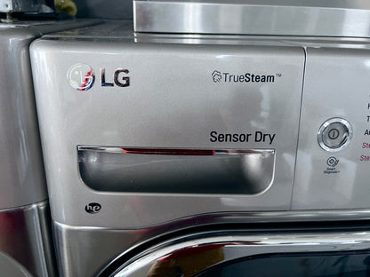 29 Inch LG Front Load 5.2 Cu Ft Washer & Electric Dryer 9.0 Cu Ft  Set In Graphite Steel DLEX8100V, WM8100HVA, 444274