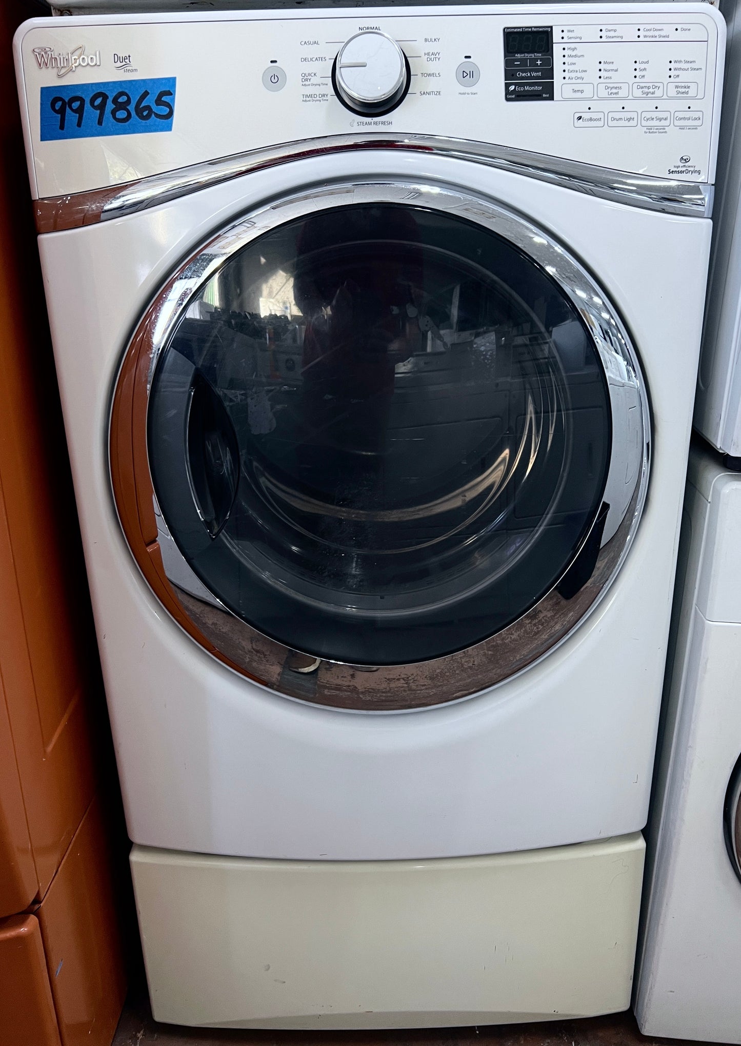 Whirlpool Duet 蒸汽前置式電動烘乾機，白色，WED95HEDW0，999865