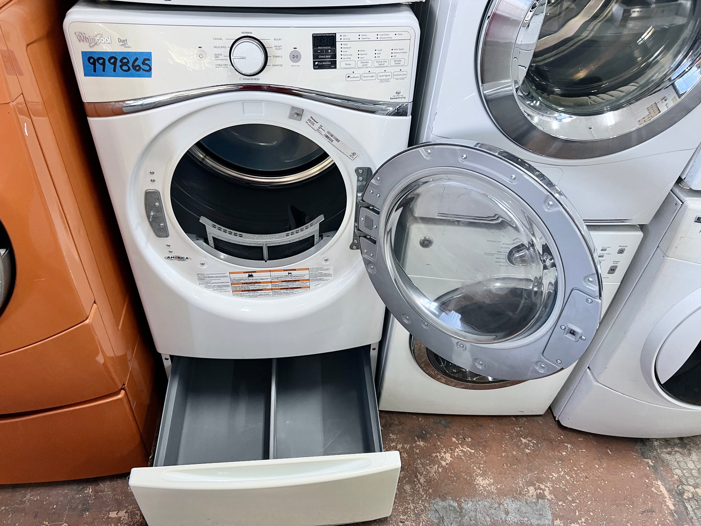 Whirlpool Duet 蒸汽前置式電動烘乾機，白色，WED95HEDW0，999865
