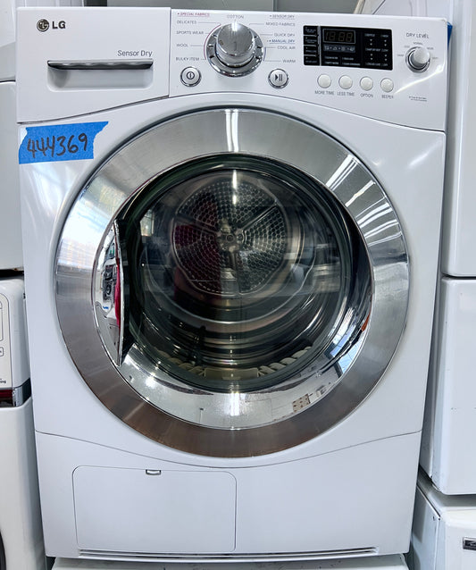24 Inch LG  DLEC855W  4.2 cu. ft. Compact Electric Condensing Dryer 9 Dry Cycles, Sensor Dry, Wrinkle Care, LoDecibel, LED Controls , Ventless Condensing System: White , 444369