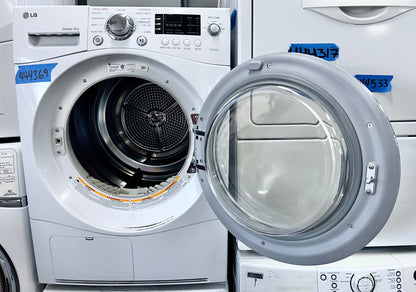 24 Inch LG  DLEC855W  4.2 cu. ft. Compact Electric Condensing Dryer 9 Dry Cycles, Sensor Dry, Wrinkle Care, LoDecibel, LED Controls , Ventless Condensing System: White , 444369