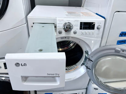24 Inch LG  DLEC855W  4.2 cu. ft. Compact Electric Condensing Dryer 9 Dry Cycles, Sensor Dry, Wrinkle Care, LoDecibel, LED Controls , Ventless Condensing System: White , 444369