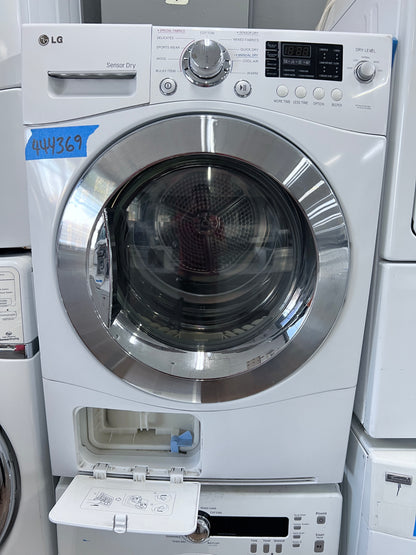 24 Inch LG  DLEC855W  4.2 cu. ft. Compact Electric Condensing Dryer 9 Dry Cycles, Sensor Dry, Wrinkle Care, LoDecibel, LED Controls , Ventless Condensing System: White , 444369