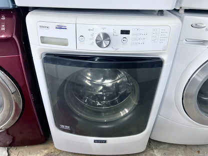 27 Inch Maytag  MHW3505FW 4.3 cu. ft. Front Load Washer Seam, Rapid Wash, Sanitize, 8 Wash Cycles, 4.3 cu. ft., 1,200 RPM Energy Star Rated , 444370