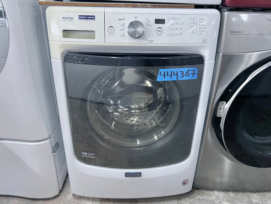 Maytag MHW3505FW 27 Inch 4.3 cu. ft. Front Load Washer Machine Steam, PowerWash, Rapid Wash, Sanitize Cycle, 8 Wash Cycles, 4.3 cu. ft., 1,200 RPM Energy Star , 444198