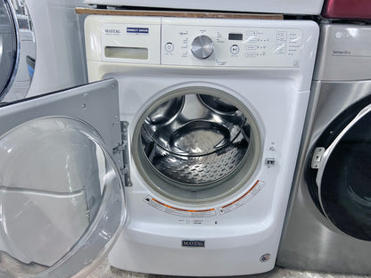 Maytag MHW3505FW 27 Inch 4.3 cu. ft. Front Load Washer Machine Steam, PowerWash, Rapid Wash, Sanitize Cycle, 8 Wash Cycles, 4.3 cu. ft., 1,200 RPM Energy Star , 444198