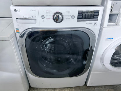 29 Inch LG TurboWash Series  WM8000HWA 5.1 cu. ft. Front Load Washer 14 Wash Cycles, 1,300 RPM, Steam Cycle, LG Twin Wash Compatibility, TurboWash,LoDecibel Quiet Operation, NeveRust Stainless Steel Drum ENERGY STAR Certification, White , 444369