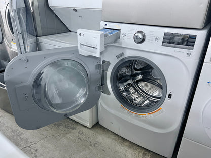 29 Inch LG TurboWash Series  WM8000HWA 5.1 cu. ft. Front Load Washer 14 Wash Cycles, 1,300 RPM, Steam Cycle, LG Twin Wash Compatibility, TurboWash,LoDecibel Quiet Operation, NeveRust Stainless Steel Drum ENERGY STAR Certification, White , 444369