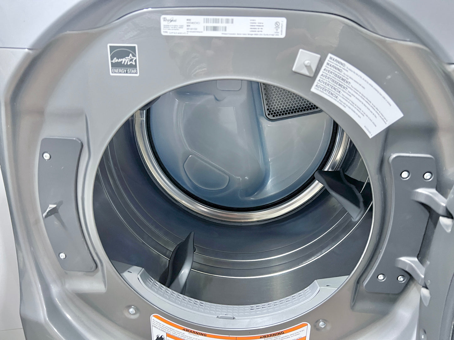 27 Inch Whirlpool  WHD862CHC Ventless Electric Dryer with 7.4 Cu. Ft. Capacity, Hybrid Heat Pump Drying Technology, Intuitive Controls, Advanced Moisture Sensing, Closet-Depth Fit, 36 Dry Cycles, Quick Dry, Wrinkle Shield, Eco, ENERGY STAR , 999340