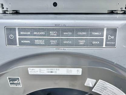 27 Inch Whirlpool  WHD862CHC Ventless Electric Dryer with 7.4 Cu. Ft. Capacity, Hybrid Heat Pump Drying Technology, Intuitive Controls, Advanced Moisture Sensing, Closet-Depth Fit, 36 Dry Cycles, Quick Dry, Wrinkle Shield, Eco, ENERGY STAR , 999340