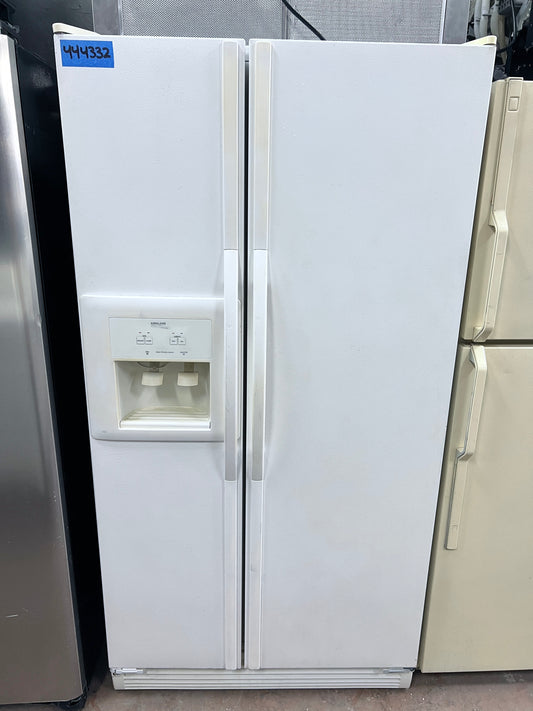Whirlpool 36 Side By Side Full Depth Refrigerator In Off White With Ice Maker, SS25AEXHW01, 444332
