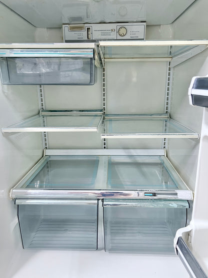 32-33 Inch Wide GE Top Freezer Off White Refrigerator 20 Cu Ft , Used , Working , TBX21JATMRAD, 101419