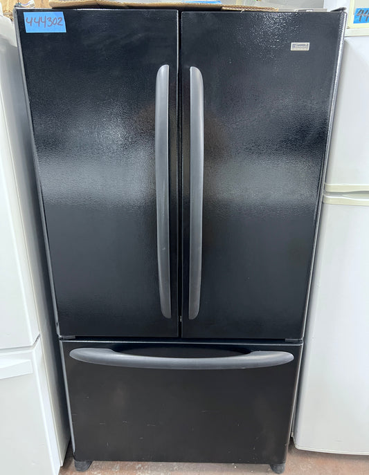 36 Inch Kenmore French Door Refrigerator In black With Water Dispenser Inside , Ice Maker Inside , 596.75529400, 444302