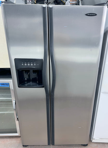 36 Inch Frigidaire Gallery Series  GLHS66EFSB 26 Cu. Ft. Side by Side Refrigerator Water and Ice Dispenser, Stainless Steel , 444382