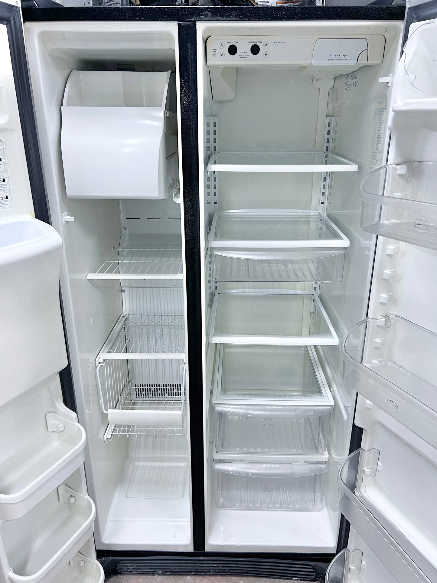 36 Inch Frigidaire Gallery Series  GLHS66EFSB 26 Cu. Ft. Side by Side Refrigerator Water and Ice Dispenser, Stainless Steel , 444382