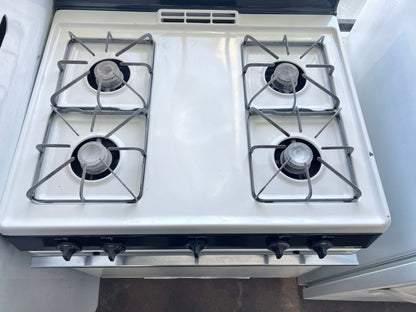 30 inch Hotpoint Gas Range 4 Burner , Oven , White , 444381