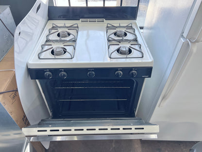 30 inch Hotpoint Gas Range 4 Burner , Oven , White , 444381