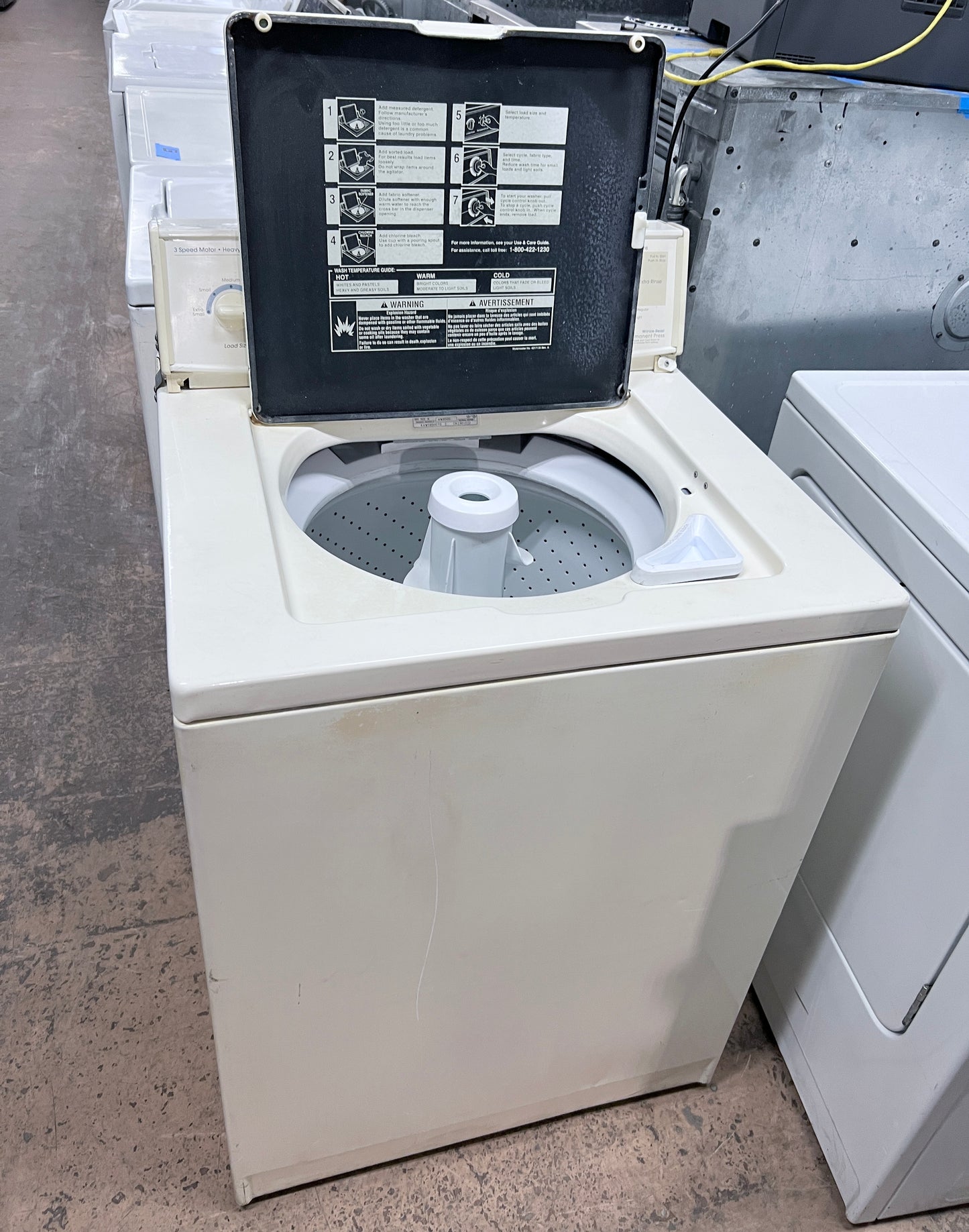 Kitchenaid KAWS850GT0 Heavy Duty Top Load Washer Machine , with  Transmission non-HE , White , 444384