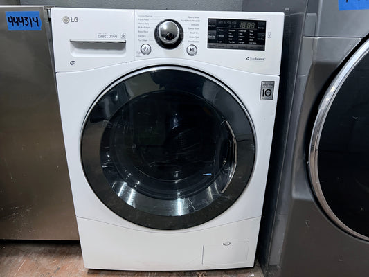 24 Inch LG WM3488HW Front Load Washer Dryer Combo 2-in-1 Machine , 2.3 cu. ft Capacity, 14 Wash Cycles, 10 Wash Options, Sanitary Cycle, 1,400 RPM,  LoadSense LoDecibel Quiet Operation, White , 101211