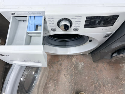 24 Inch LG WM3488HW Front Load Washer Dryer Combo 2-in-1 Machine , 2.3 cu. ft Capacity, 14 Wash Cycles, 10 Wash Options, Sanitary Cycle, 1,400 RPM,  LoadSense LoDecibel Quiet Operation, White , 101211