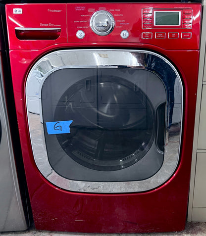 27 Inch LG Steam Dryer RED  DLGX3002R Front Load Gas Dryer Machine 7.4 cu. ft., Steam Fresh , Steam Sanitary , Wild Cherry , 444187