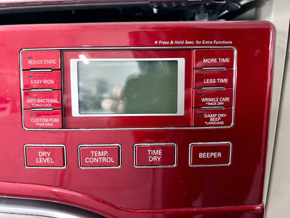 27 Inch LG Steam Dryer RED  DLGX3002R Front Load Gas Dryer Machine 7.4 cu. ft., Steam Fresh , Steam Sanitary , Wild Cherry , 444187