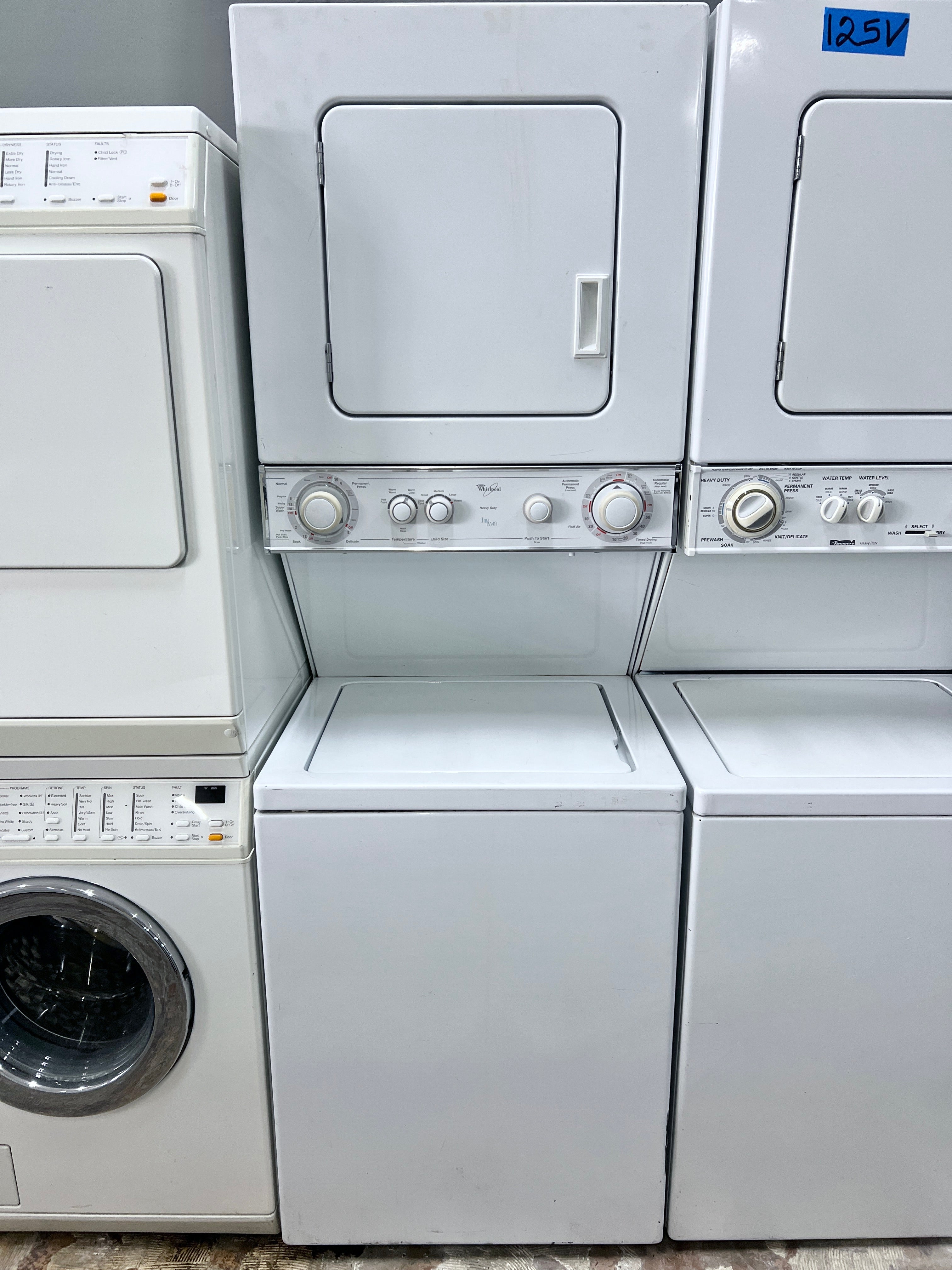 24 Inch Whirlpool LTE5243DQ Thin Twin Electric Laundry Center