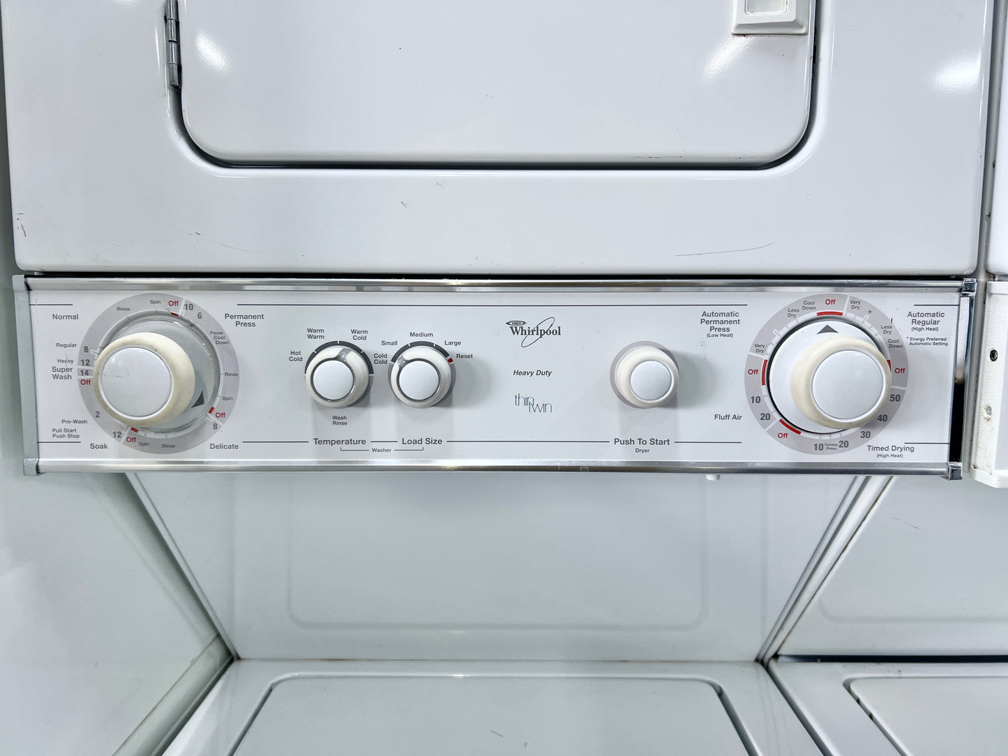 24 Inch Whirlpool  Laundry Center Stackable Washer Dryer LTE5243DQ Thin Twin Electric Electric 220V 240V ,, White , 444139