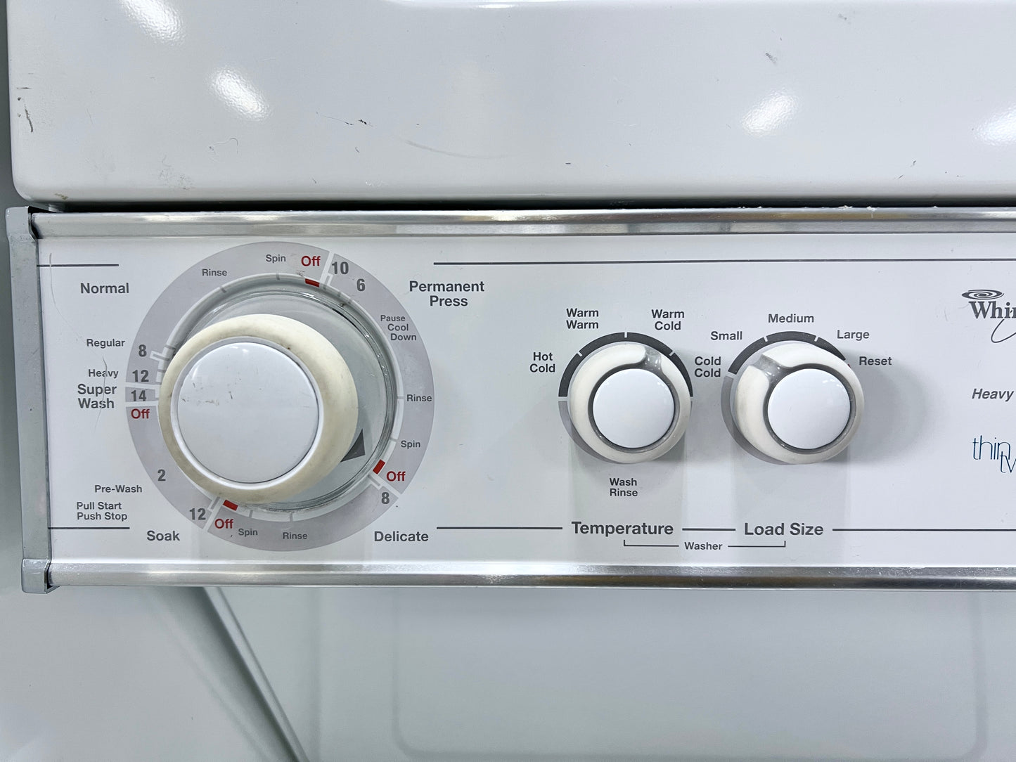 24 Inch Whirlpool  Laundry Center Stackable Washer Dryer LTE5243DQ Thin Twin Electric Electric 220V 240V ,, White , 444139