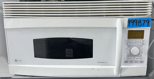 30 inch GE Profile  JVM1490WH 1.4 Cu. Ft. Over the Range Microwave , 900 Cooking Watts , Convection Oven: White , Range Hood, 999879