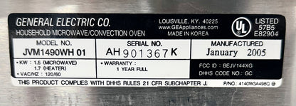 GE Profile Over The Range 白色微波爐，JVM1490WH 01, 999879