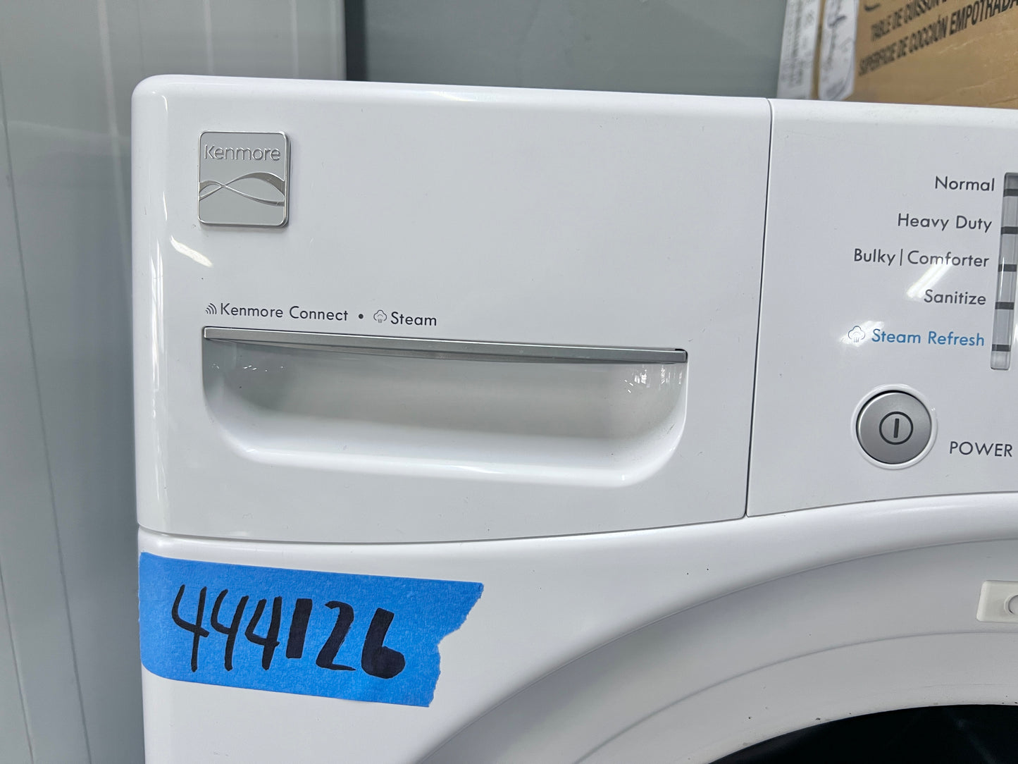 27 Inch Kenmore 7.4 Cu Ft Electric Dryer Machine with Steam , White , 81382 , 796.81382410 , 444126