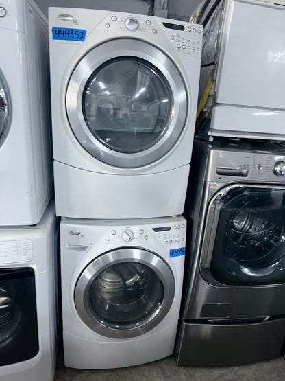 27 inch Whirlpool Steam Washer and Gas Dryer Front Load Set , WFW9400SW , WGD9500TW , 444352 ,